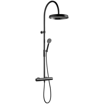 ARM7300 Takdusjsett i Brushed Black Chrome fra Tapwell.